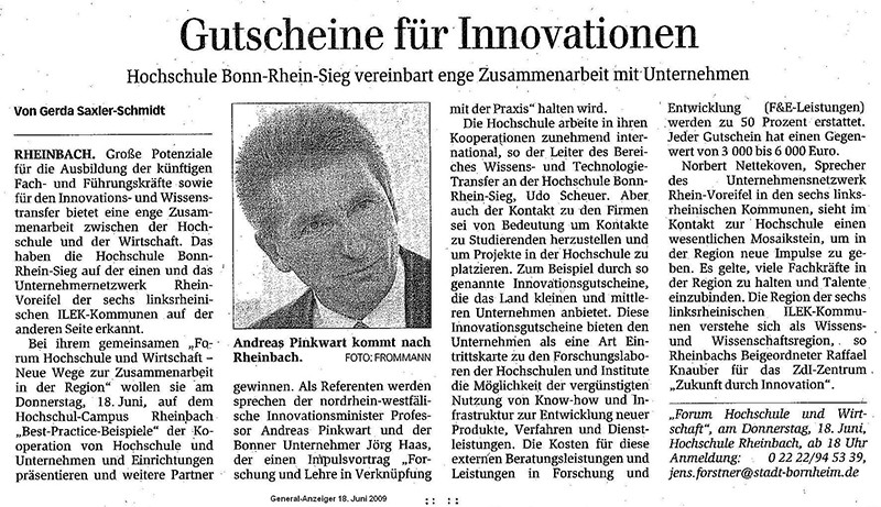 Gutscheine für Innovationen