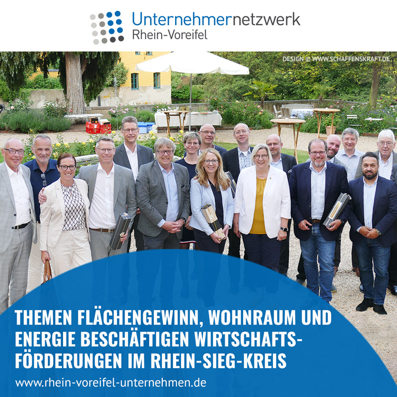 Themen Flächen­gewinn, Wohn­raum und Energie beschäftigen Wirtschafts­förderungen im Rhein-Sieg-Kreis