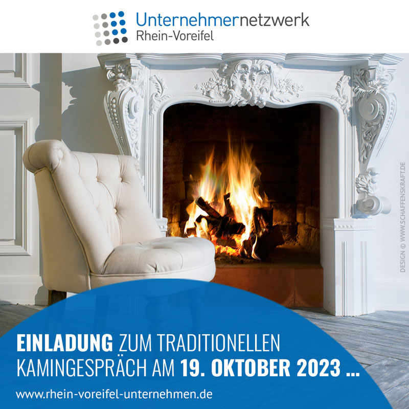 Einladung zum tradi­tionellen Kamin­gespräch am 19. Oktober 2023 …